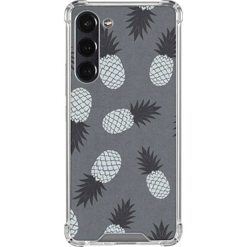 Black and White Pineapples Galaxy S24 FE Clear Case