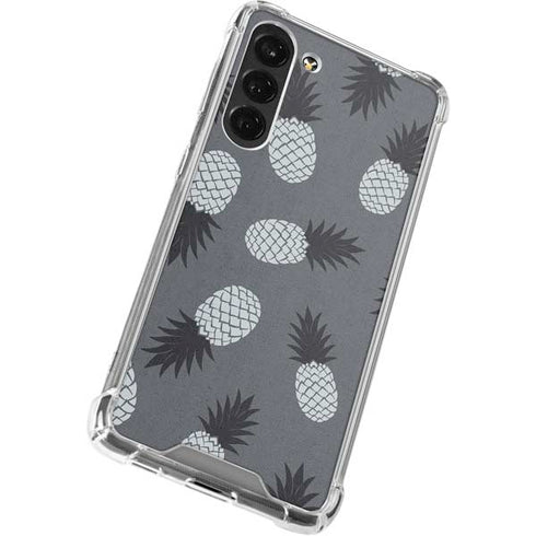 Black and White Pineapples Galaxy S24 FE Clear Case