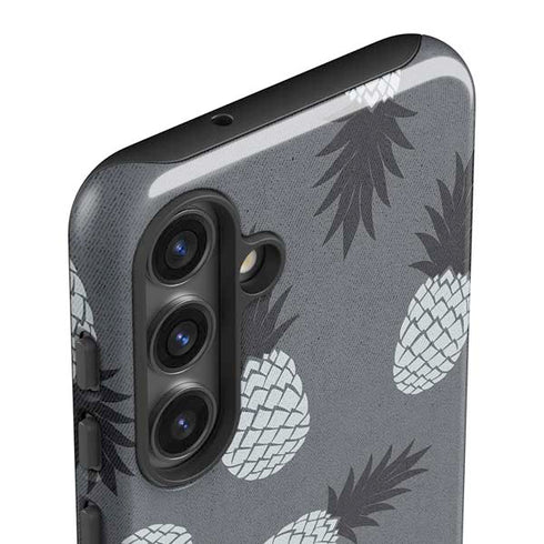 Black and White Pineapples Galaxy S25 Impact Case