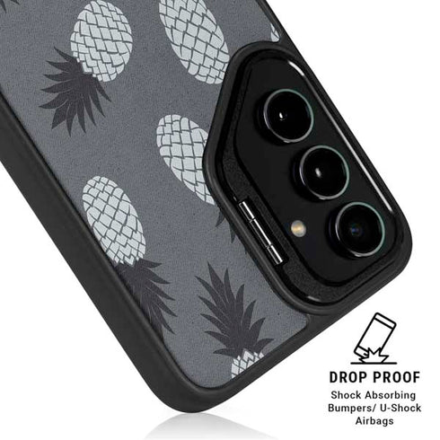 Black and White Pineapples Galaxy S24 Plus Kickstand Case