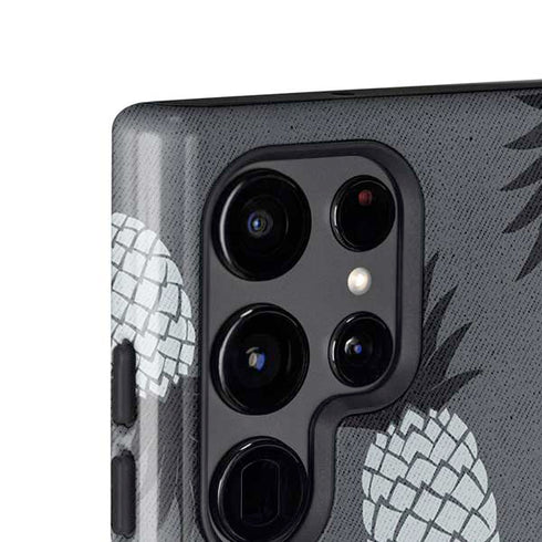 Black and White Pineapples Galaxy S25 Ultra Impact Case