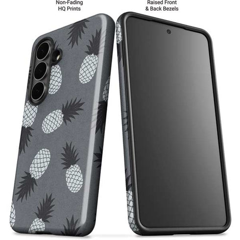 Black and White Pineapples Galaxy S26 Impact Case