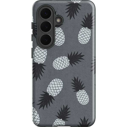 Black and White Pineapples Galaxy S26 Plus Impact Case