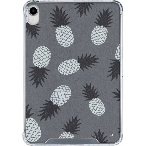 Black and White Pineapples iPad 11th Gen (2025) Clear Case
