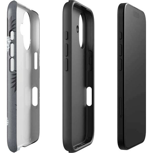 Black and White Pineapples iPhone 16 Impact Case