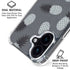 Black and White Pineapples iPhone 16 Plus Clear Case