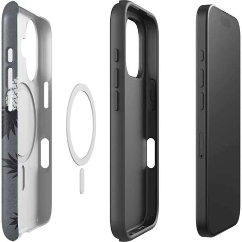 Black and White Pineapples iPhone 16 Plus Magsafe Impact Case