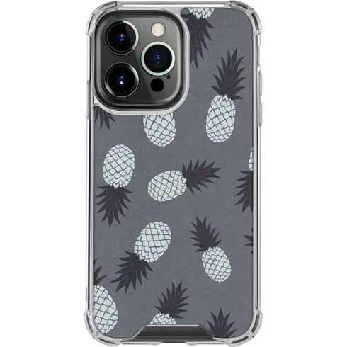 Black and White Pineapples iPhone 16 Pro Clear Case