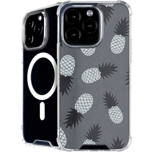 Black and White Pineapples iPhone 16 Pro Max MagSafe Case