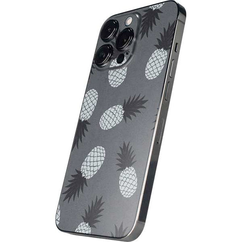 Black and White Pineapples iPhone 16 Pro Max Skin