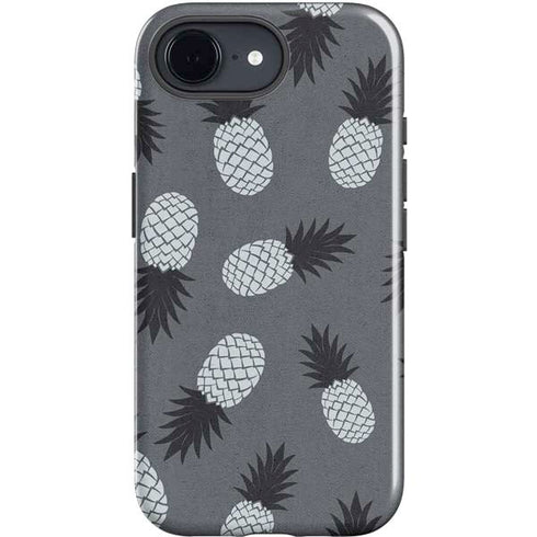 Black and White Pineapples iPhone 16e Impact Case
