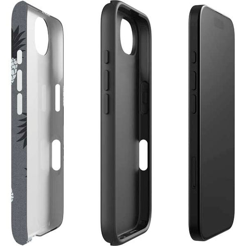 Black and White Pineapples iPhone 16e Impact Case