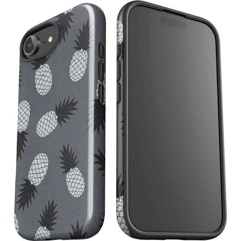 Black and White Pineapples iPhone 16e Impact Case