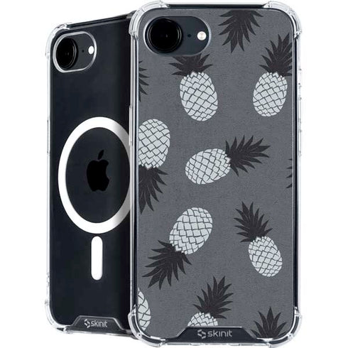 Black and White Pineapples iPhone 16e MagSafe Case