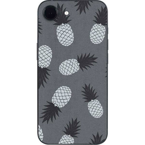 Black and White Pineapples iPhone 16e Skin