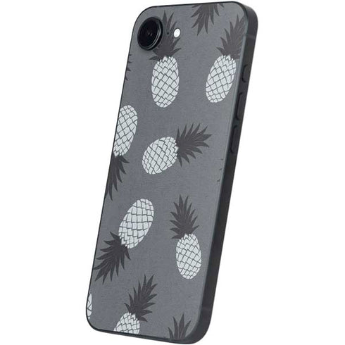 Black and White Pineapples iPhone 16e Skin