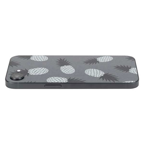 Black and White Pineapples iPhone 16e Skin