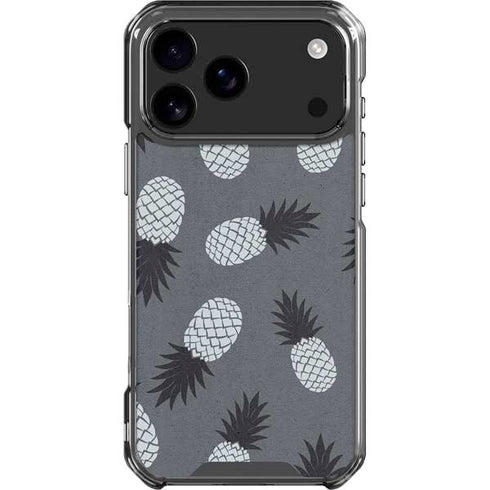 Black and White Pineapples iPhone 18 Pro Max Clear Case