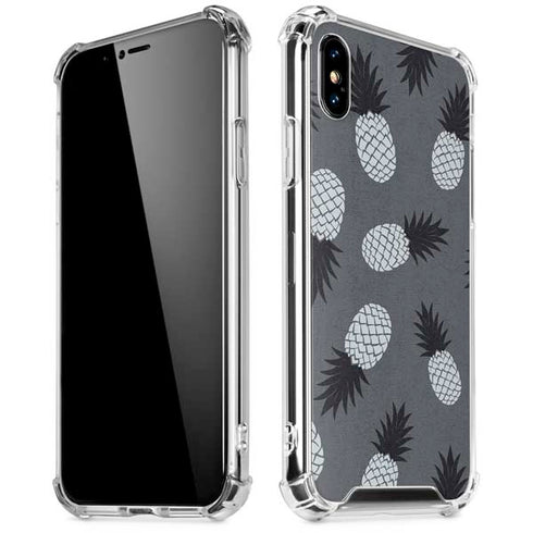 Black and White Pineapples iPhone X/XS Clear Case
