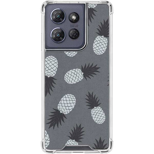 Black and White Pineapples Moto G 5G (2025) Clear Case