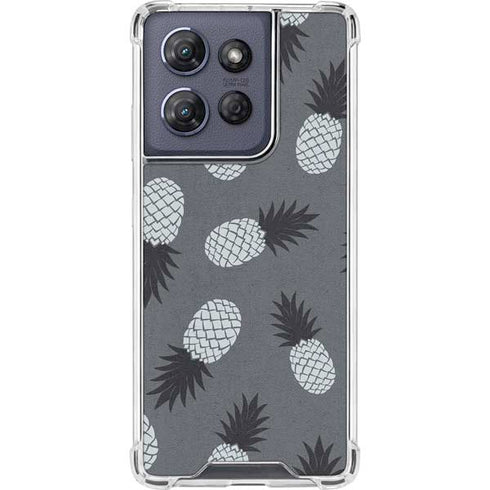 Black and White Pineapples Moto G Play 5G (2025) Clear Case