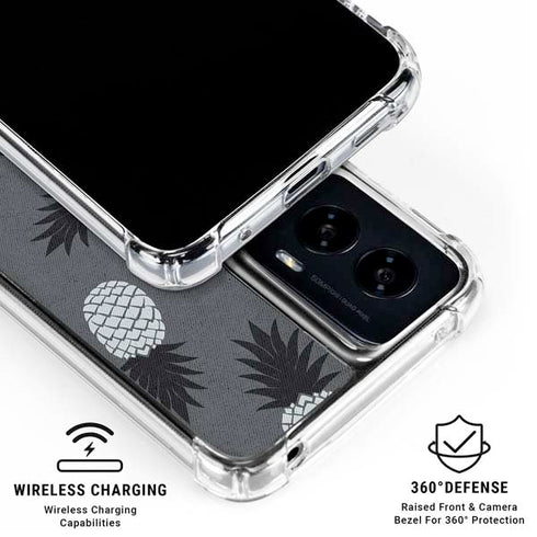 Black and White Pineapples Moto G Power 5G (2024) Clear Case
