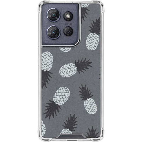 Black and White Pineapples Moto G Power 5G (2025) Clear Case