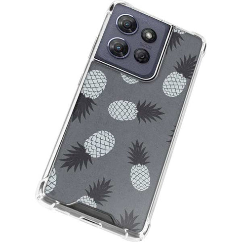 Black and White Pineapples Moto G Power 5G (2025) Clear Case