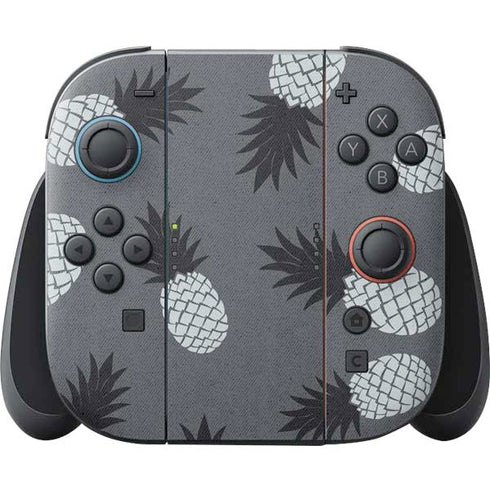 Black and White Pineapples Nintendo Switch 2 (2025) Joy-Con Controller Skin