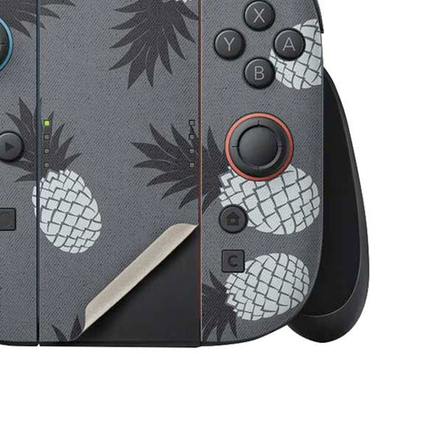 Black and White Pineapples Nintendo Switch 2 (2025) Joy-Con Controller Skin