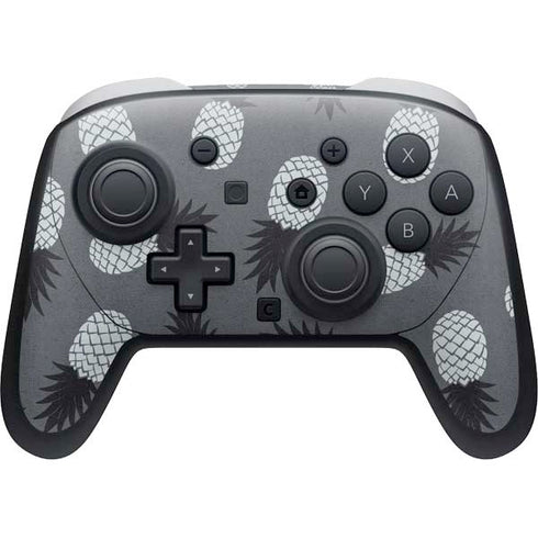 Black and White Pineapples Nintendo Switch 2 (2025) Pro Controller Skin
