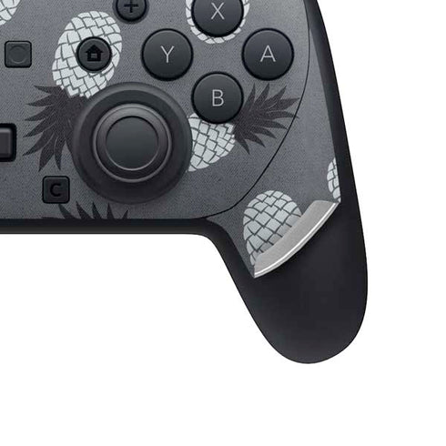 Black and White Pineapples Nintendo Switch 2 (2025) Pro Controller Skin