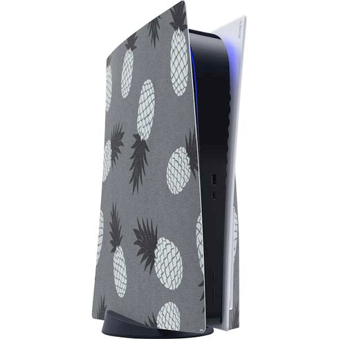 Black and White Pineapples PlayStation PS5 Skins