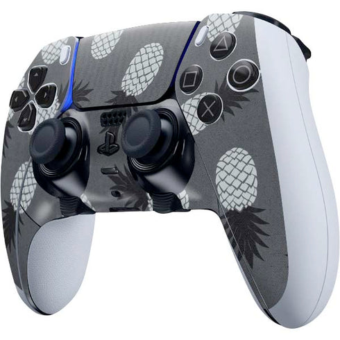 Black and White Pineapples PS5 DualSense Edge Pro Controller Skin