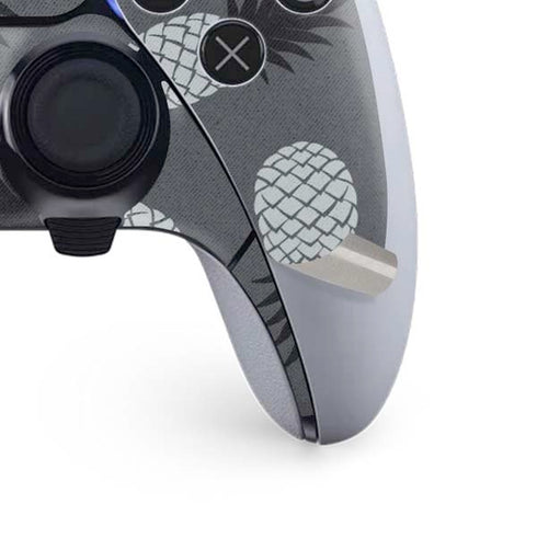 Black and White Pineapples PS5 DualSense Edge Pro Controller Skin