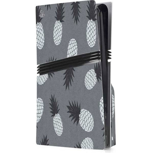 Black and White Pineapples PlayStation PS5 Skins