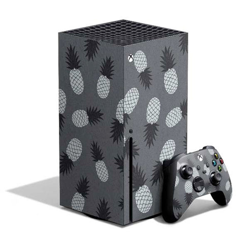 Black and White Pineapples Xbox Series X Skins