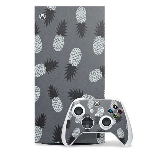 Black and White Pineapples Xbox Series X Skins