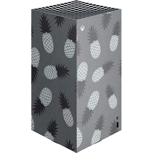 Black and White Pineapples XBox Series X Digital Edition Console Skin