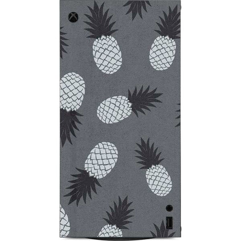 Black and White Pineapples XBox Series X Digital Edition Console Skin