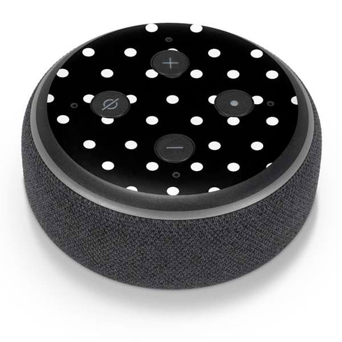 Black and White Polka Dots Amazon Echo Dot Skin
