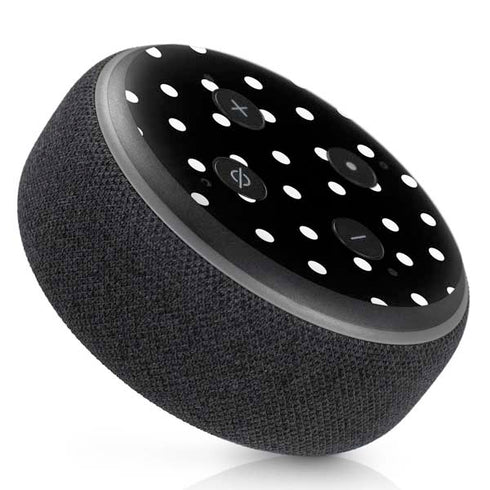 Black and White Polka Dots Amazon Echo Dot Skin