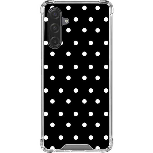 Black and White Polka Dots Galaxy A17 Clear Case