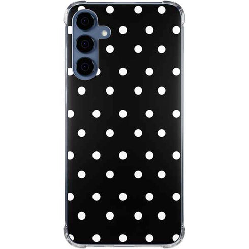 Black and White Polka Dots Galaxy A35 5G Clear Case