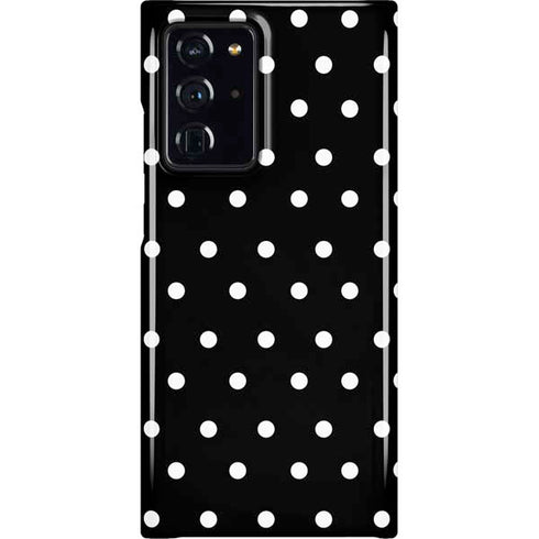 Black and White Polka Dots Galaxy Cases