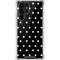 Black and White Polka Dots Galaxy S22 Ultra Clear Case