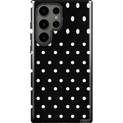 Black and White Polka Dots Galaxy S23 Ultra Pro Case