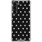 Black and White Polka Dots Galaxy S24 FE Clear Case