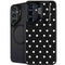 Black and White Polka Dots Galaxy S25 Kickstand Case