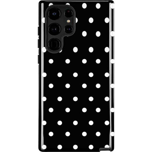 Black and White Polka Dots Galaxy S25 Ultra Impact Case